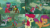 Size: 1280x720 | Tagged: safe, edit, edited screencap, editor:quoterific, screencap, apple bloom, biscuit, savage honeydew, scootaloo, spring green, spur, sweetie belle, earth pony, pegasus, pony, unicorn, g4, growing up is hard to do, season 9, apple bloom's bow, bow, cajun ponies, colt, cutie mark crusaders, ears back, female, filly, hair bow, male, mare, older, older apple bloom, older cmc, older scootaloo, older sweetie belle, open mouth, stallion