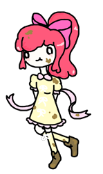 Size: 788x1324 | Tagged: safe, artist:onecutiepatootie, apple bloom, human, g4, humanized, simple background, solo, transparent background