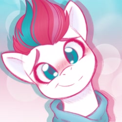 Size: 2048x2048 | Tagged: safe, artist:balychen, part of a set, zipp storm, pegasus, pony, g5, my little pony: a new generation, adorazipp, blushing, bust, cute, female, high res, looking at you, mare, portrait, smiling, smiling at you, solo
