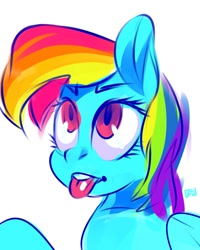 Size: 544x680 | Tagged: safe, artist:badrainbow2, rainbow dash, pegasus, pony, g4, cute, solo, tongue out