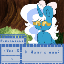 Size: 400x400 | Tagged: safe, alternate version, artist:crezvcluu, oc, oc:fleurbelle, alicorn, pony, adorabelle, alicorn oc, bow, chibi, cute, female, hair bow, horn, mare, ocbetes, pixel art, solo, wings