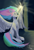 Size: 2800x4096 | Tagged: safe, artist:thelordgemm, princess celestia, alicorn, pony, g4, eyes closed, female, glowing, glowing horn, horn, solo, spread wings, windswept hair, wings