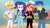 Size: 1280x721 | Tagged: safe, artist:themexicanpunisher, flash sentry, ragamuffin (g4), rarity, sunset shimmer, equestria girls, g4, my little pony equestria girls: better together, double date, female, male, ship:flashimmer, ship:rarimuffin, shipping, straight