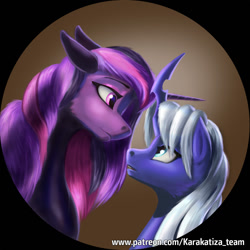 Size: 1200x1200 | Tagged: safe, artist:kirillk, twilight sparkle, oc, pony, g4, horn, horns are touching