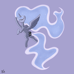 Size: 3000x3000 | Tagged: safe, artist:sunlightgryphon, princess luna, g4, colored, high res, simple background, solo