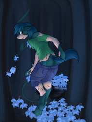 Size: 2977x3907 | Tagged: safe, artist:daf, oc, oc only, oc:poison trail, human, pony, clothes, clothes falling off, disappearing clothes, high res, human to pony, male, mid-transformation, open mouth, open smile, poison joke, shirt, shorts, smiling, solo, t-shirt, transformation, transformation sequence
