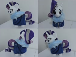 Size: 1597x1199 | Tagged: safe, artist:little-broy-peep, rarity, pony, unicorn, g4, the last problem, clothes, female, irl, mare, older, photo, plushie, solo