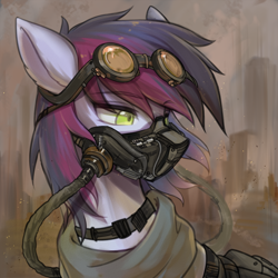 Size: 2000x2000 | Tagged: artist needed, source needed, safe, oc, oc only, oc:crystal eve, goggles, high res, male, mask, solo