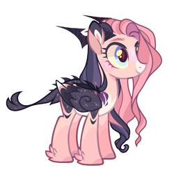 Size: 1766x1748 | Tagged: safe, artist:pegasski, artist:teaneey, oc, oc only, oc:yennefer, pony, g4, base used, female, hair over one eye, horn, mare, simple background, smiling, solo, transparent background, wings