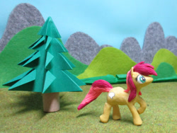 Size: 1276x957 | Tagged: safe, artist:malte279, part of a set, oc, oc only, oc:bubble speech, earth pony, pony, craft, irl, photo, polymer clay, sculpture, solo