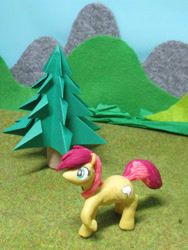 Size: 876x1168 | Tagged: safe, artist:malte279, part of a set, oc, oc only, oc:bubble speech, earth pony, pony, craft, irl, photo, polymer clay, sculpture, solo