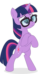 Size: 4366x7567 | Tagged: safe, artist:cirillaq, edit, vector edit, sci-twi, twilight sparkle, pony, unicorn, equestria girls, equestria girls specials, g4, my little pony equestria girls: better together, my little pony equestria girls: spring breakdown, absurd resolution, bipedal, cropped, crossed hooves, equestria girls ponified, female, full body, glasses, horn, mare, multicolored mane, multicolored tail, ponified, purple eyes, shadow, show accurate, simple background, solo, standing, tail, transparent background, unicorn sci-twi, unicorn twilight, vector