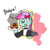 Size: 1024x1024 | Tagged: safe, artist:foxy1219, oc, oc only, oc:belle boue, pony, unicorn, art trade, belgian waffle, belgium, blush sticker, blushing, bowtie, clothes, crossdressing, food, looking at you, maid, male, one eye closed, open mouth, open smile, simple background, smiling, solo, waffle, white background, wink