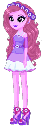 Size: 186x548 | Tagged: safe, artist:gihhbloonde, oc, oc only, equestria girls, g4, base used, clothes, eyelashes, female, floral head wreath, flower, lipstick, simple background, skirt, smiling, solo, transparent background