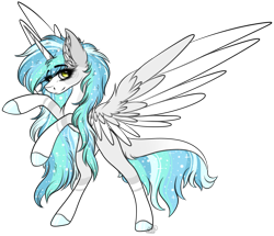 Size: 3397x2922 | Tagged: safe, artist:beamybutt, oc, oc only, alicorn, pony, alicorn oc, ear fluff, eyelashes, female, high res, horn, magical lesbian spawn, mare, offspring, parent:oc:beamy, parent:princess celestia, parents:canon x oc, rearing, simple background, smiling, solo, transparent background, wings