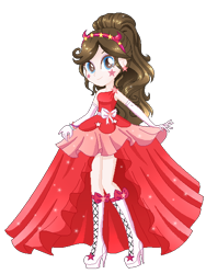 Size: 452x602 | Tagged: safe, artist:gihhbloonde, oc, oc only, equestria girls, g4, base used, boots, clothes, dress, eyelashes, female, gloves, high heel boots, long gloves, shoes, simple background, smiling, solo, transparent background