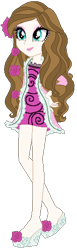 Size: 172x558 | Tagged: safe, artist:gihhbloonde, oc, oc only, oc:gihh bloonde, equestria girls, g4, base used, clothes, eyelashes, female, flower, flower in hair, high heels, makeup, shoes, simple background, smiling, solo, transparent background