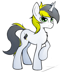 Size: 3500x3700 | Tagged: safe, artist:tatykin, oc, oc only, oc:yellowglaze, pony, unicorn, female, high res, simple background, solo, white background