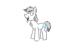 Size: 3400x2000 | Tagged: safe, artist:horsesplease, double diamond, shetland pony, g4, derp, happy, high res, i didn't listen, meme, solo, white