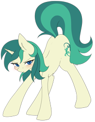 Size: 3204x4081 | Tagged: safe, artist:torihime, oc, oc only, oc:spring starflower, pony, unicorn, adorasexy, blushing, choker, cute, face down ass up, female, mare, sexy, simple background, solo, trans female, transgender, transparent background