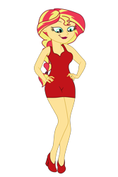 Size: 2435x3654 | Tagged: safe, artist:gmaplay, oc, oc only, oc:sunrise shimmer, equestria girls, g4, high res, simple background, solo, transparent background