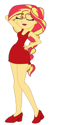 Size: 1506x3184 | Tagged: safe, artist:gmaplay, oc, oc only, oc:sunrise shimmer, equestria girls, g4, simple background, solo, transparent background