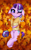 Size: 2580x4100 | Tagged: safe, alternate character, alternate version, artist:confetticakez, starlight glimmer, pony, unicorn, g4, autumn, autumn leaves, blushing, c:, clothes, commission, cute, female, floppy ears, glimmerbetes, hoodie, leaf, leaves, lying down, mare, on back, one eye closed, patreon, patreon reward, smiling, solo, wink