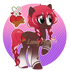 Size: 2000x2000 | Tagged: safe, artist:lovinglypromise, oc, oc only, oc:cherry spice, earth pony, pony, female, high res, mare, solo