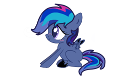 Size: 1280x800 | Tagged: safe, artist:nitlynjane, oc, oc only, oc:blizzard night, pegasus, pony, female, filly, magical lesbian spawn, offspring, parent:princess luna, parent:rainbow dash, parents:lunadash, simple background, solo, transparent background, transparent hair