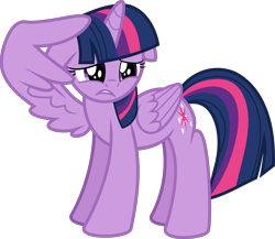 Size: 7205x6251 | Tagged: safe, artist:php178, derpibooru exclusive, twilight sparkle, alicorn, pony, g4, shadow play, .svg available, absurd resolution, big eyes, cute, d:, dilated pupils, ears back, embarrassed, facewing, female, floppy ears, full body, hiding behind wing, horn, inkscape, mare, multicolored mane, multicolored tail, one wing out, open mouth, sad, sadorable, simple background, solo, standing, svg, tail, transparent background, twiabetes, twilight sparkle (alicorn), vector, wing hands, wings