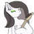 Size: 1200x1200 | Tagged: safe, artist:mh148, oc, oc only, oc:melody major, pegasus, pony, chest fluff, commission, ear fluff, electric guitar, eyes closed, guitar, musical instrument, simple background, sleeping, solo, transparent background