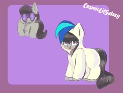 Size: 4096x3098 | Tagged: safe, artist:galaxy_skittles, octavia melody, g4, accessory swap, clothes, costume, kigurumi, ponysuit, warmup sketches