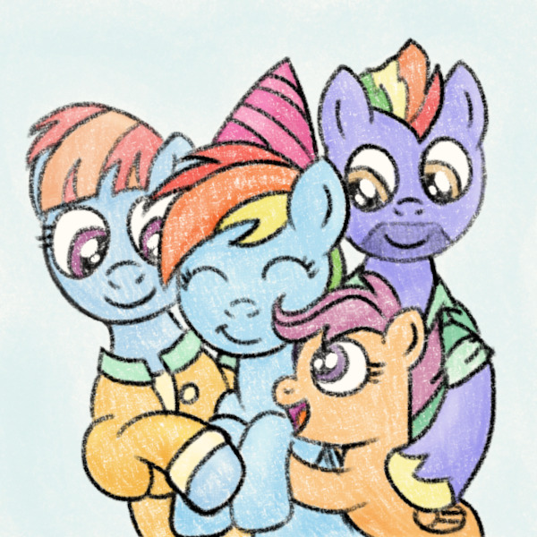 Safe Artist M W Bow Hothoof Rainbow Dash Scootaloo