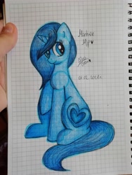 Size: 3120x4160 | Tagged: safe, anonymous artist, oc, oc only, pony, unicorn, graph paper, traditional art