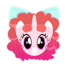 Size: 738x656 | Tagged: safe, artist:tired-horse-studios, oc, oc only, oc:roxanna, pony, unicorn, bow, bust, female, hair bow, mare, portrait, simple background, solo, transparent background