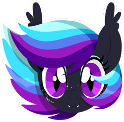 Size: 493x487 | Tagged: safe, artist:tired-horse-studios, oc, oc only, oc:astral breeze, bat pony, pony, bust, female, mare, portrait, simple background, solo, transparent background