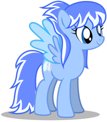 Size: 1708x1956 | Tagged: safe, artist:amgiwolf, oc, oc only, oc:star dust, pegasus, pony, eyelashes, female, mare, pegasus oc, simple background, smiling, solo, transparent background, two toned wings, wings