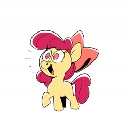 Size: 2393x2393 | Tagged: safe, artist:kyssimmee, apple bloom, earth pony, pony, g4, adorabloom, cute, high res, open mouth, smiling, solo