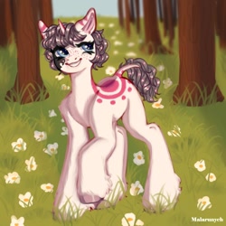 Size: 1000x1000 | Tagged: safe, artist:malarunych, oc, oc only, pony, bust, smiling, solo