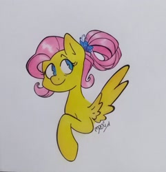 Size: 2128x2211 | Tagged: safe, artist:mrex123, fluttershy, pegasus, pony, g4, the last problem, alternate hairstyle, female, high res, mare, older, older fluttershy, simple background, solo, traditional art, white background