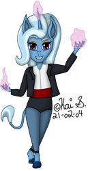 Size: 900x1738 | Tagged: safe, artist:n-the-giraffe, trixie, anthro, g4