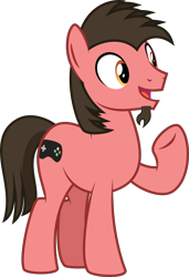 Size: 4000x5862 | Tagged: safe, artist:melisareb, oc, oc only, oc:ace play, earth pony, pony, absurd resolution, facial hair, goatee, male, raised hoof, show accurate, simple background, solo, stallion, transparent background, vector