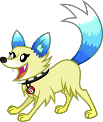Size: 4000x4754 | Tagged: safe, artist:melisareb, oc, oc only, dog, absurd resolution, collar, fangs, female, inkscape, non-pony oc, show accurate, simple background, solo, spiked collar, transparent background, vector