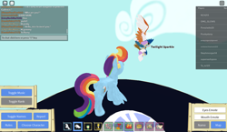 Size: 1440x837 | Tagged: safe, rainbow dash, g4, roblox, roleplay is magic, screenshots, wings