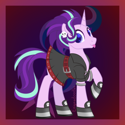 Size: 950x950 | Tagged: safe, artist:enigmadoodles, starlight glimmer, pony, g4, clothes, dress, edgelight glimmer, glimmer goth, solo