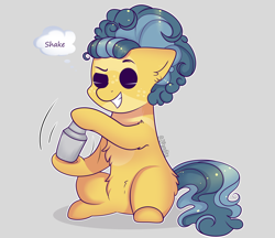 Size: 2320x2000 | Tagged: safe, artist:2pandita, oc, oc only, earth pony, pony, beady eyes, bottle, female, high res, mare, solo