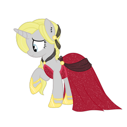 Size: 1700x1700 | Tagged: safe, artist:katelynleeann42, oc, oc only, oc:moon beam, pony, unicorn, clothes, dress, female, gala dress, mare, show accurate, simple background, solo, transparent background