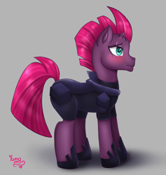 Size: 4936x5216 | Tagged: safe, artist:yumomochan, fizzlepop berrytwist, tempest shadow, pony, unicorn, g4, my little pony: the movie, blushing, female, mare, shadow, simple background, solo, standing