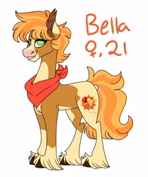 Size: 2360x2825 | Tagged: safe, artist:dodiejinx, oc, oc only, oc:bella, pony, female, high res, mare, offspring, parent:applejack, parent:trouble shoes, parents:troublejack, simple background, solo, white background