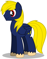 Size: 1449x1836 | Tagged: safe, artist:amgiwolf, oc, oc only, oc:navy numbers, pegasus, pony, male, pegasus oc, simple background, smiling, solo, stallion, transparent background, unshorn fetlocks, wings